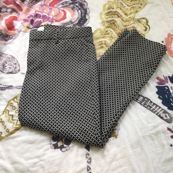 GAP Pants - Gap Slim Cropped Checkered Slacks